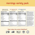 MadeGood Mornings Soft-Baked Oat Bars, 30-Count 1.16lb variety
