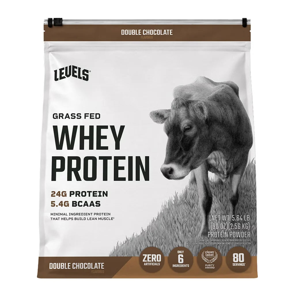Levels Grass Fed Whey Protein, Double Chocolate, 5.64 lbs