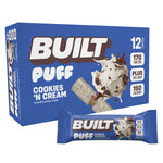 BUILT Puff Protein Bar, Cookies 'N Cream - 12 count BUILT Puff Protein Bar, Cookies 'N Cream - 12 count